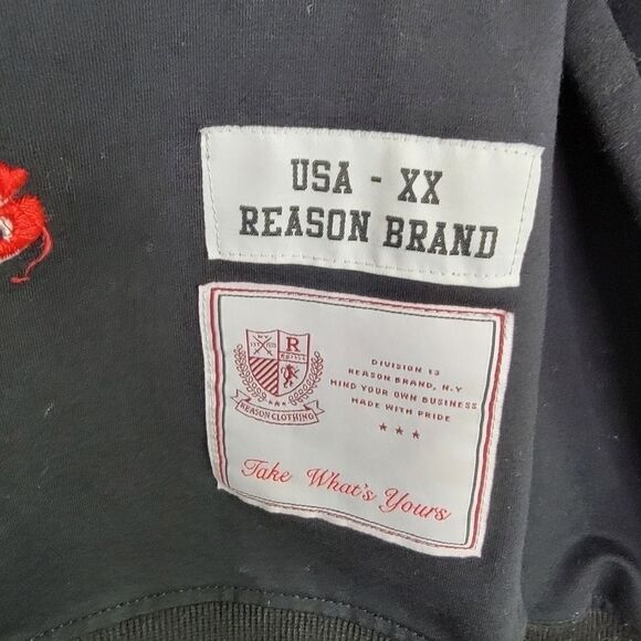 Reason brand Nyc "Rain Makers Club" black sweatshirt size xl - Picture 2 of 8